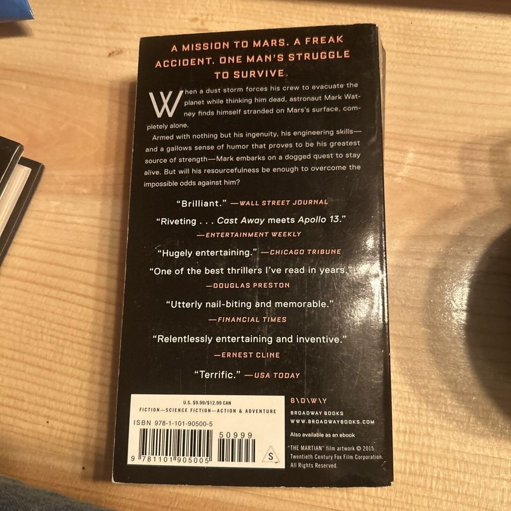 The Martian by Andy Weir (2015, Paperback, Movie Tie-In) NEW Good Condition - Picture 5 of 7